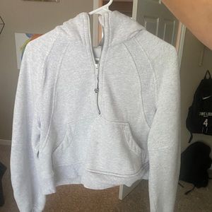 Heather grey scuba half zip hoodie size XS/S